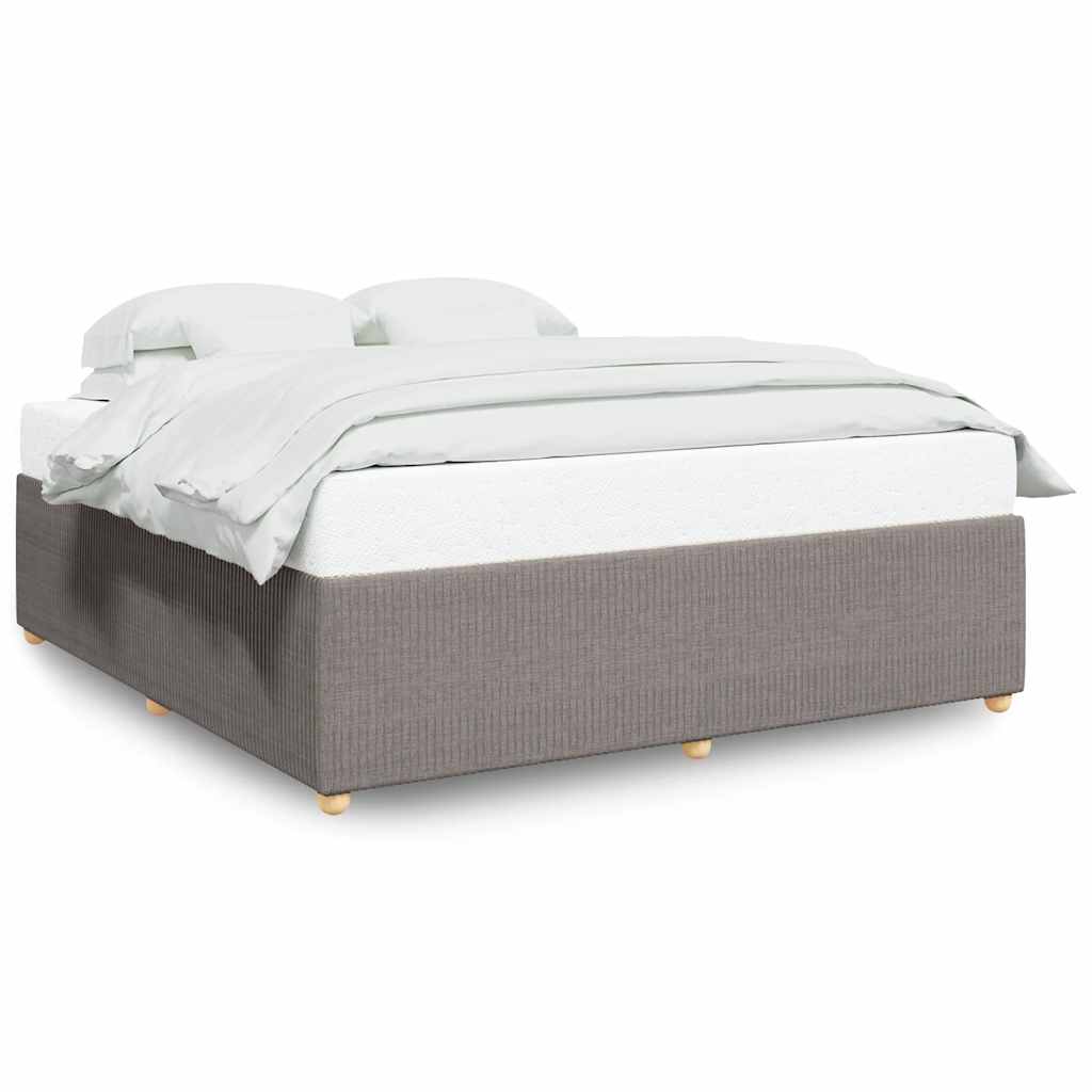 Cadre de lit sans matelas taupe 200x200 cm tissu - XIOS