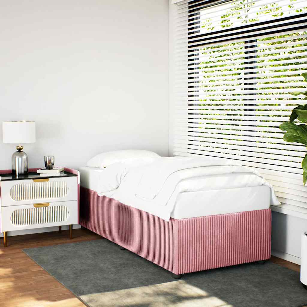 Cadre de lit sans matelas rose 80x200 cm velours - XIOS