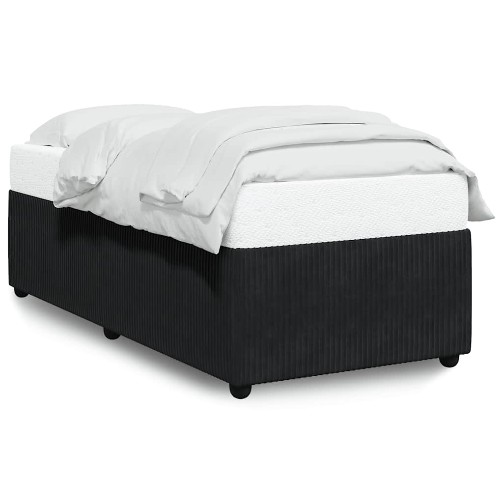 Cadre de lit sans matelas noir 90x190 cm velours - XIOS