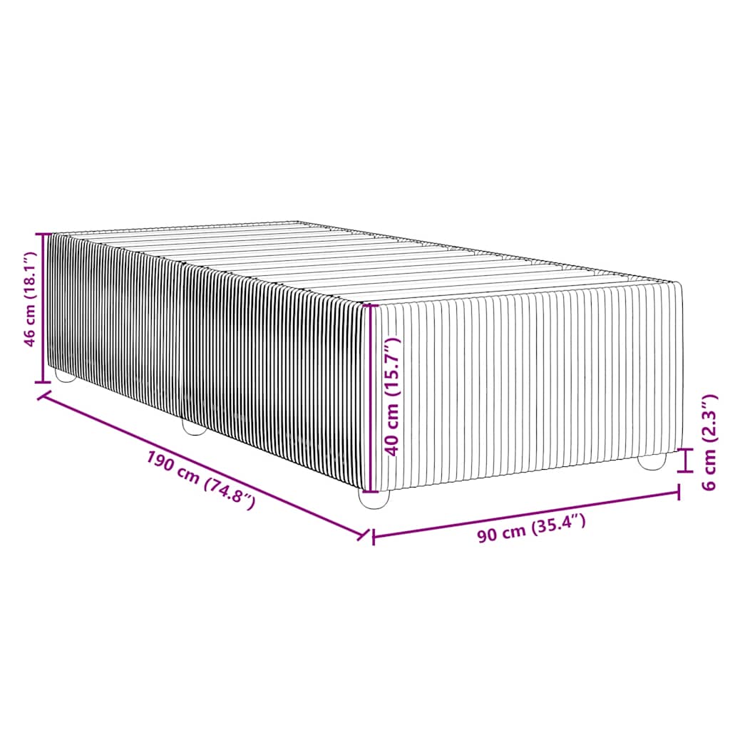Cadre de lit sans matelas vert foncé 90x190 cm velours - XIOS