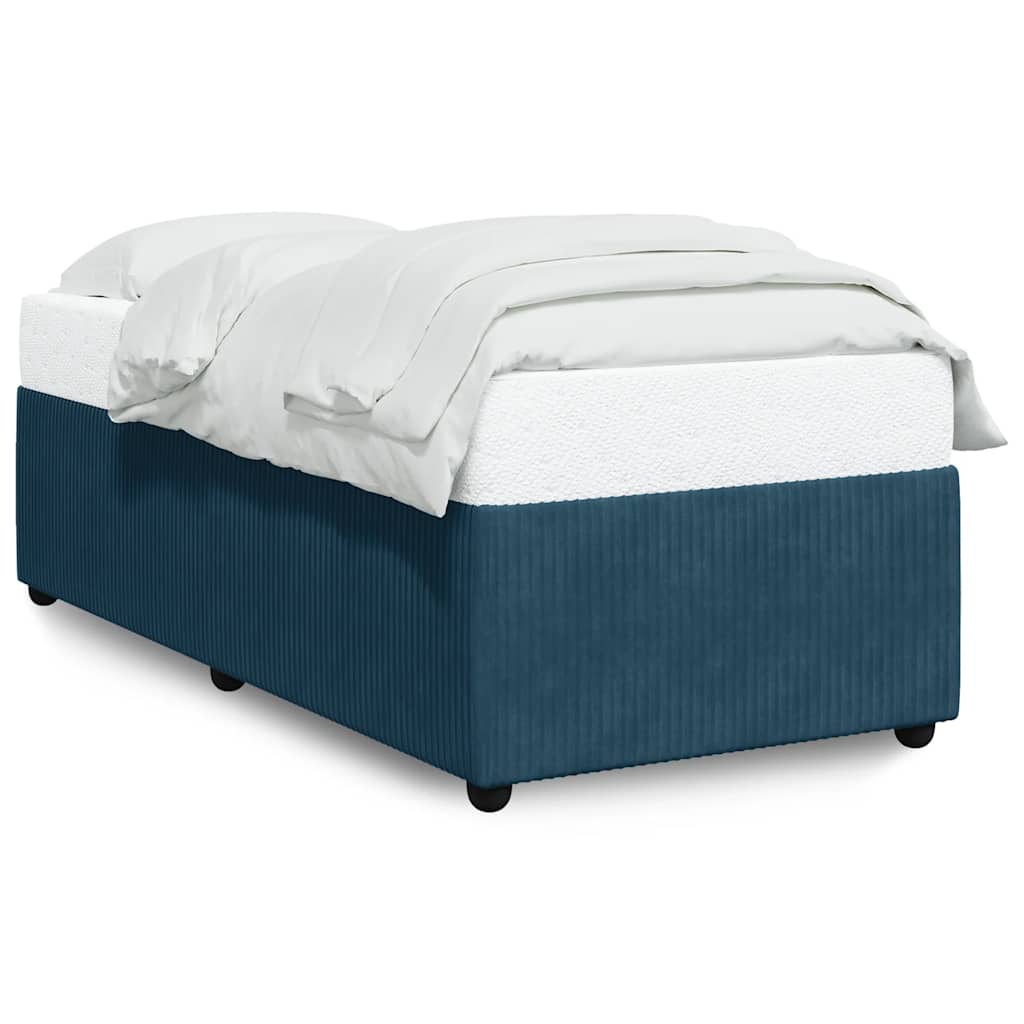 Cadre de lit sans matelas bleu 90x190 cm velours - XIOS