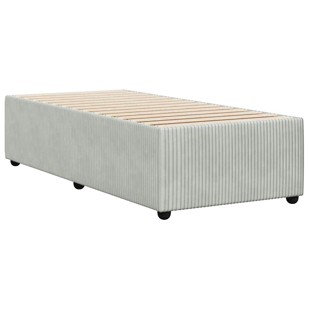Cadre de lit sans matelas gris clair 90x200 cm velours - XIOS