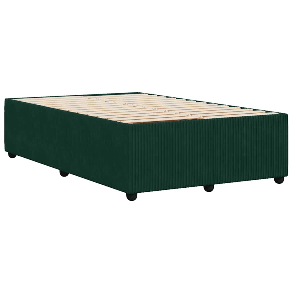 Cadre de lit sans matelas vert foncé 120x190 cm velours - XIOS