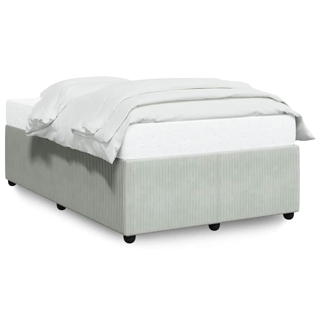 Cadre de lit sans matelas gris clair 120x200 cm velours - XIOS