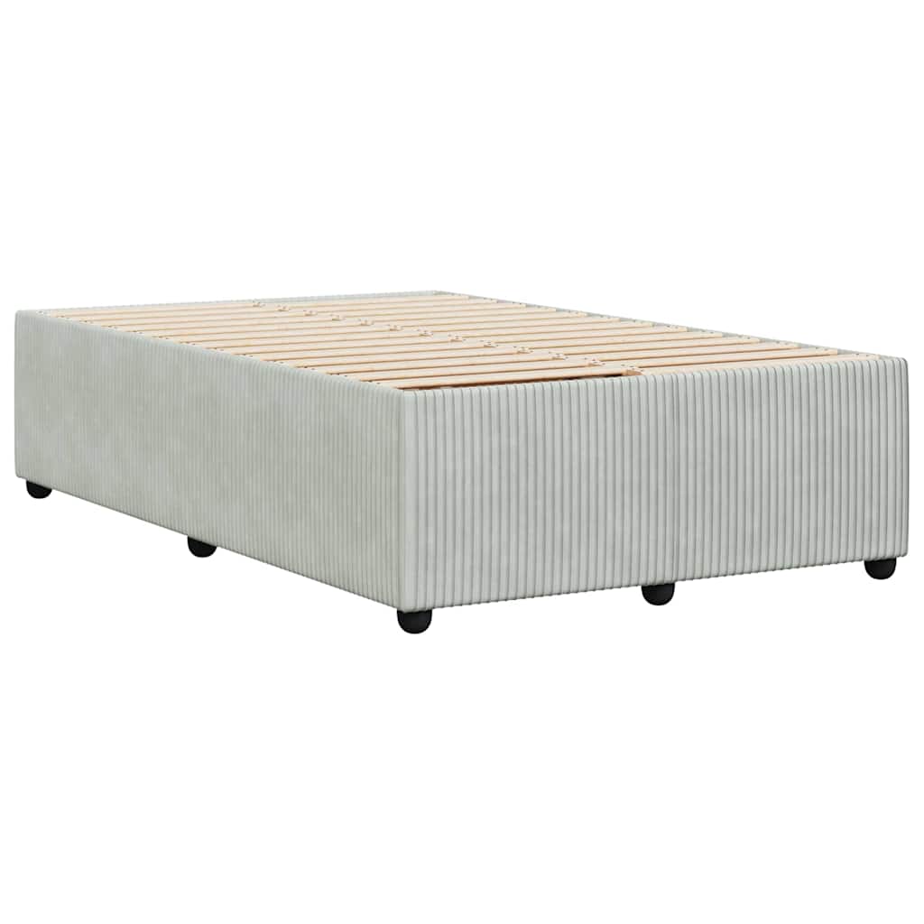Cadre de lit sans matelas gris clair 120x200 cm velours - XIOS