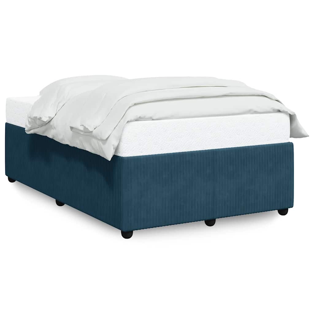 Cadre de lit sans matelas bleu 120x200 cm velours - XIOS