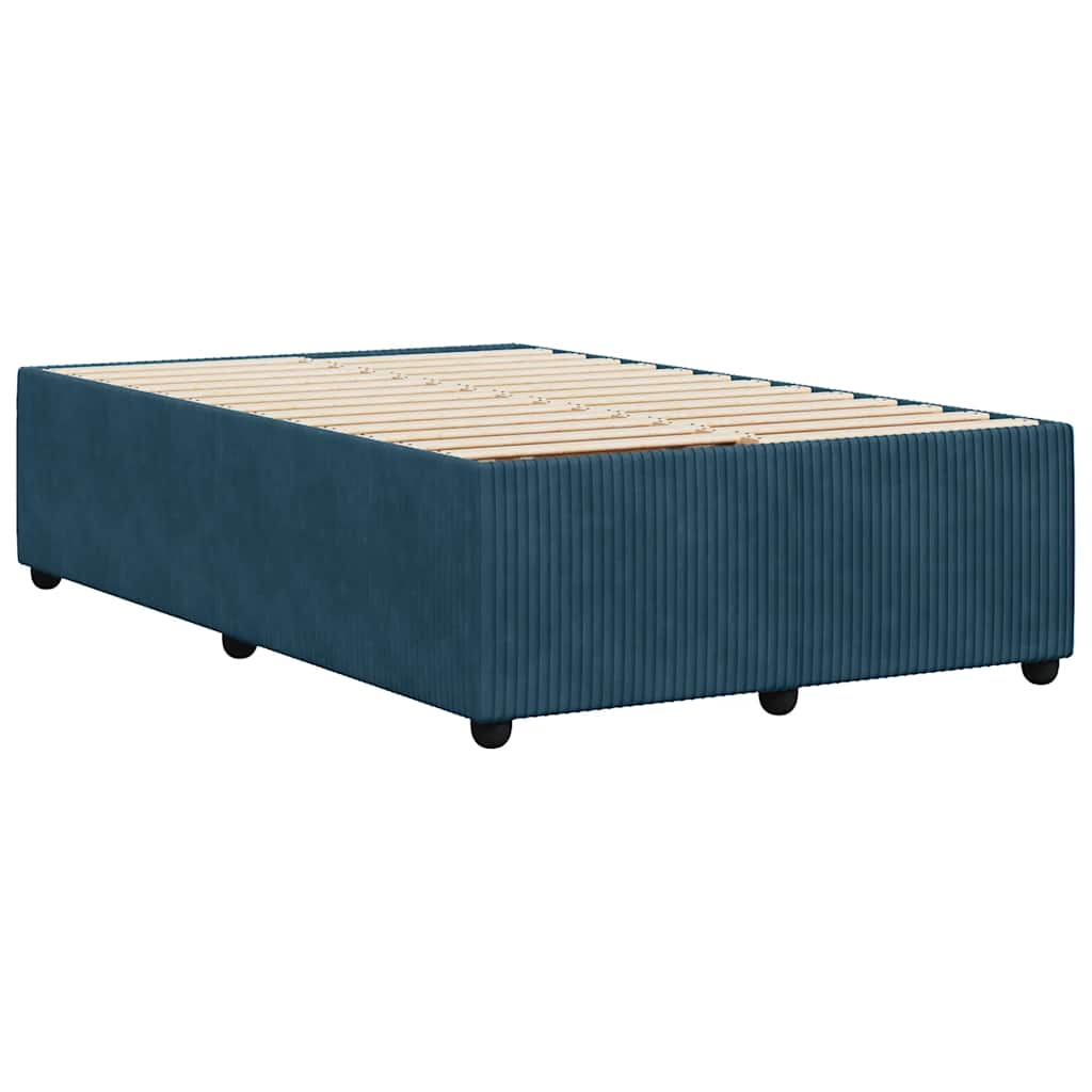 Cadre de lit sans matelas bleu 120x200 cm velours - XIOS