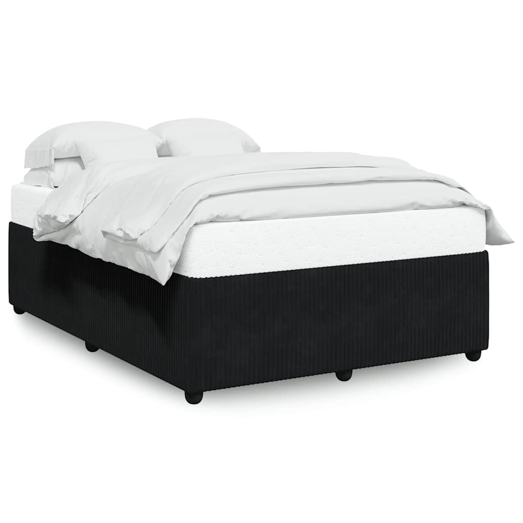 Cadre de lit sans matelas noir 140x190 cm velours - XIOS