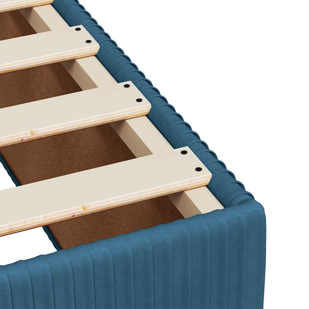 Cadre de lit sans matelas bleu 160x200 cm velours - XIOS