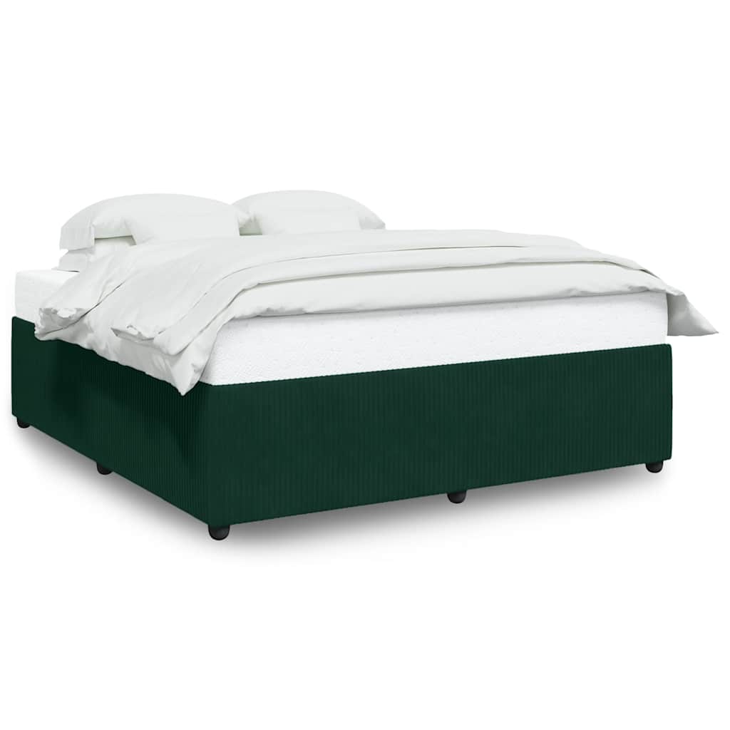 Cadre de lit sans matelas vert foncé 180x200 cm velours - XIOS