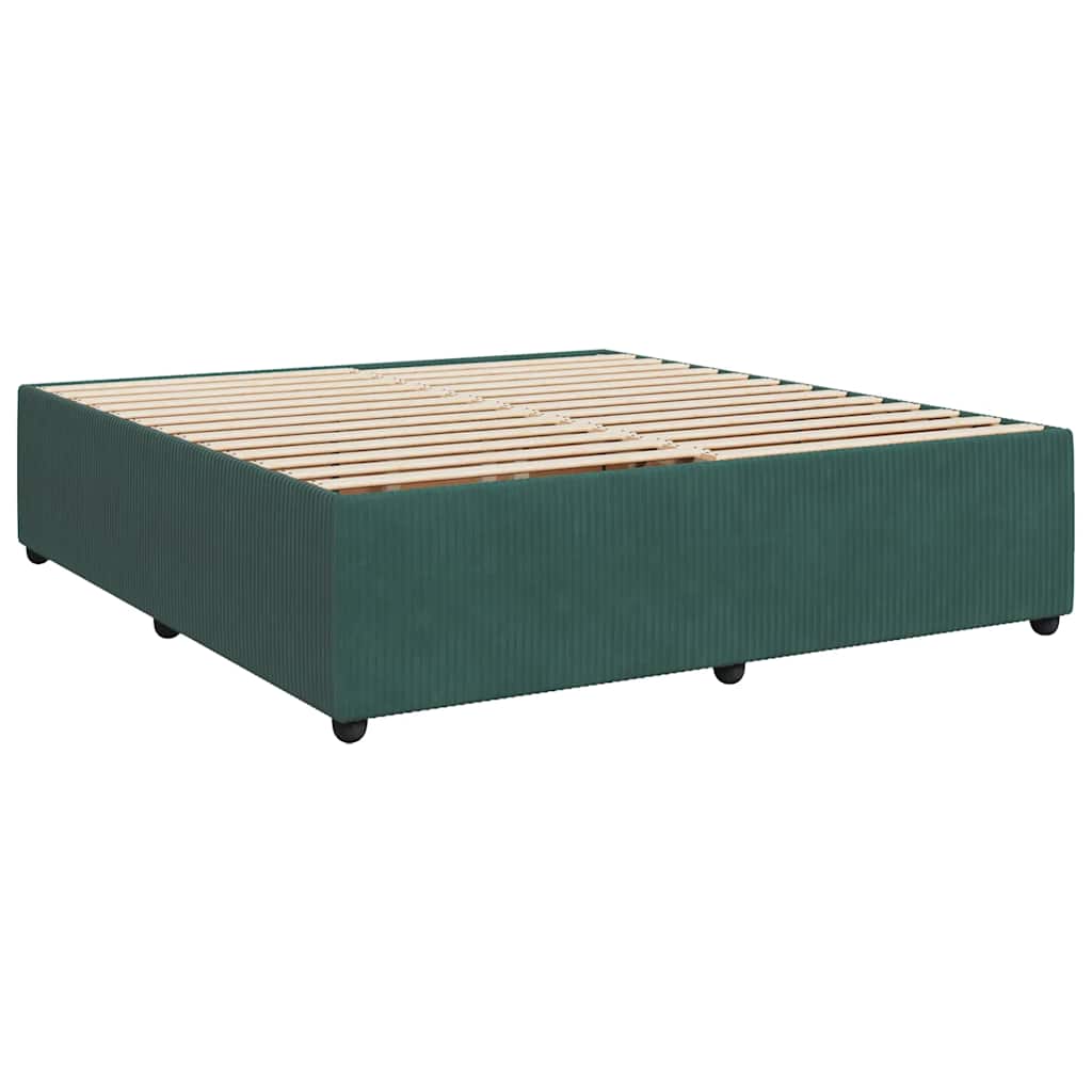Cadre de lit sans matelas vert foncé 180x200 cm velours - XIOS