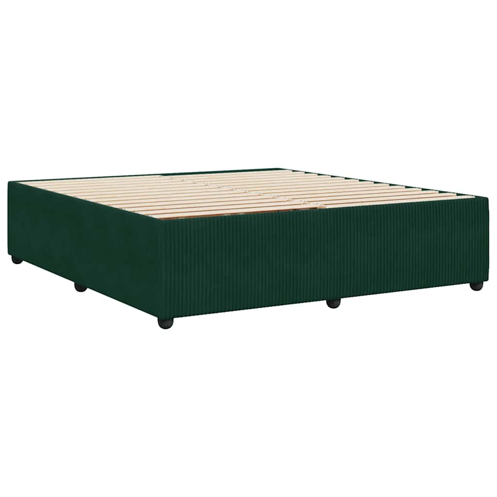 Cadre de lit sans matelas vert foncé 180x200 cm velours - XIOS