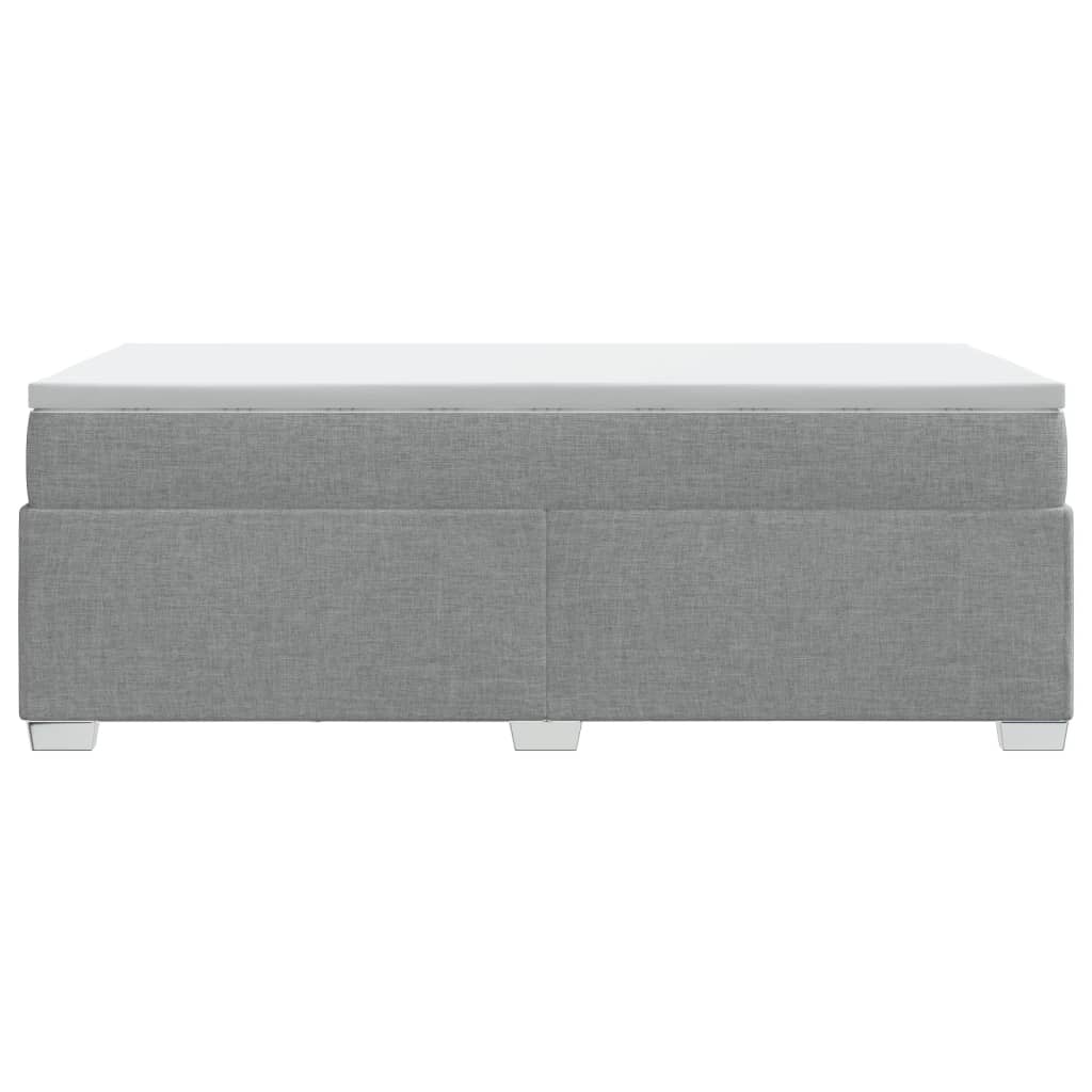 Sommier à lattes de lit avec matelas gris clair 80x200 cm tissu - XIOS