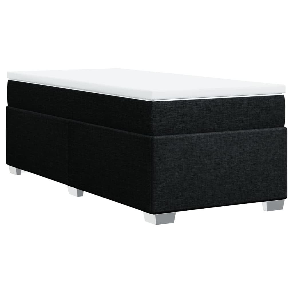 Sommier à lattes de lit et matelas Noir 80x200 cm Tissu - XIOS