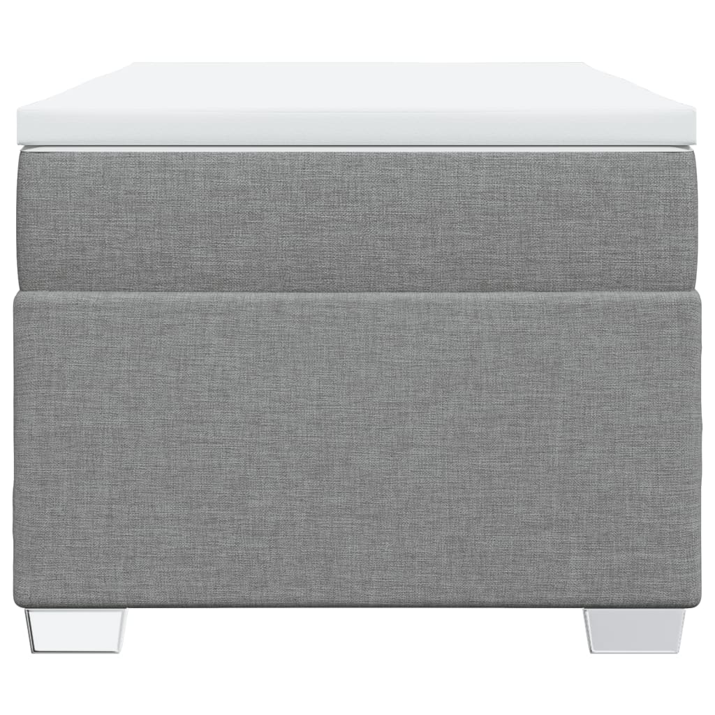 Sommier à lattes de lit et matelas Gris clair 90x190 cm Tissu - XIOS