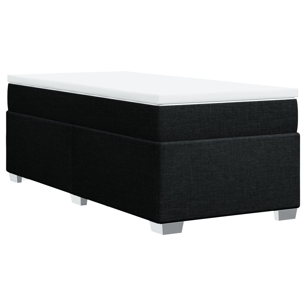Sommier à lattes de lit avec matelas Noir 90x190 cm Tissu - XIOS