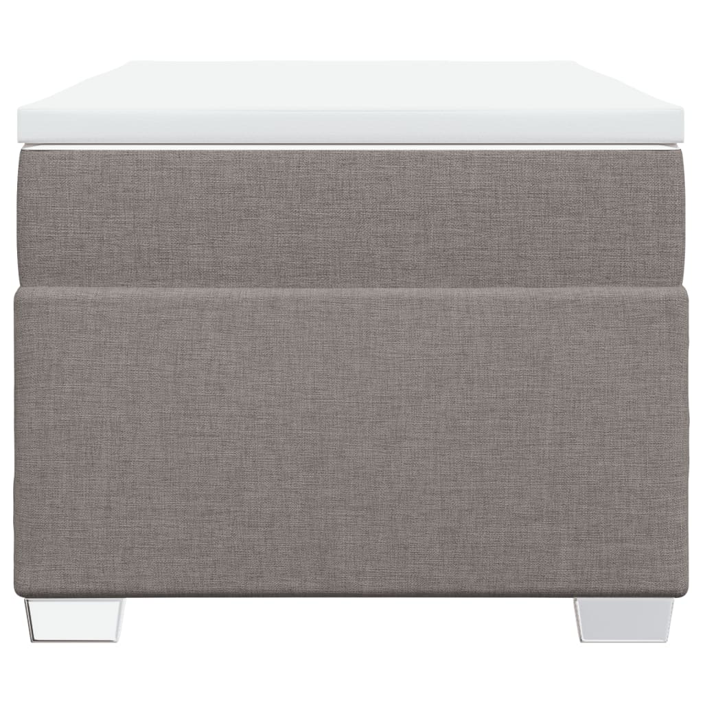Sommier à lattes de lit avec matelas Taupe 90x190 cm Tissu - XIOS