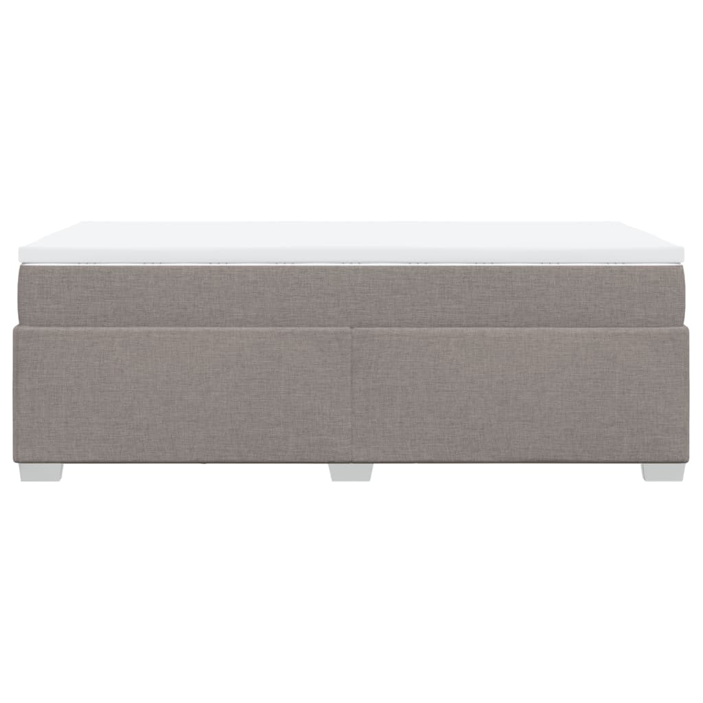 Sommier à lattes de lit avec matelas Taupe 90x190 cm Tissu - XIOS
