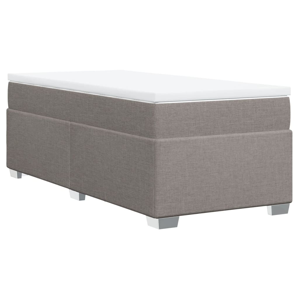 Sommier à lattes de lit avec matelas Taupe 90x190 cm Tissu - XIOS