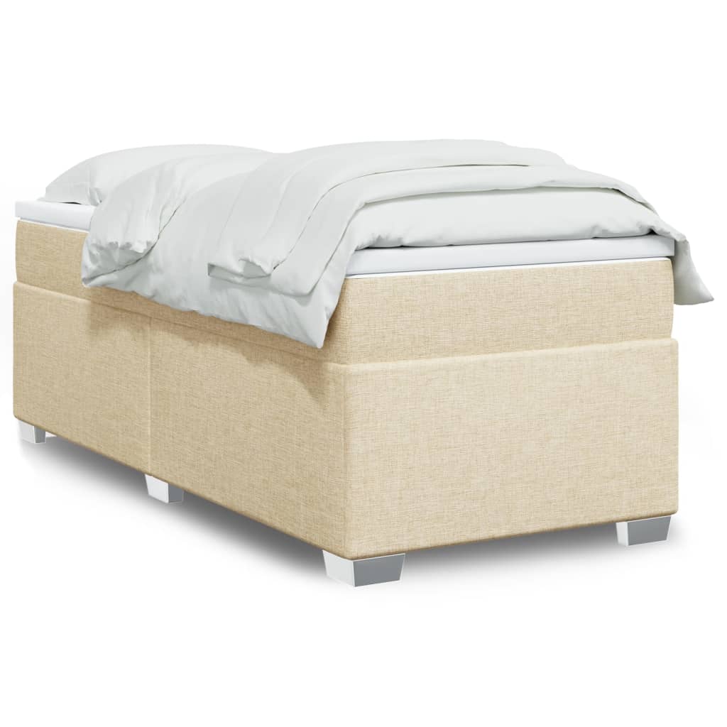 Sommier à lattes de lit et matelas Crème 90x190 cm Tissu - XIOS