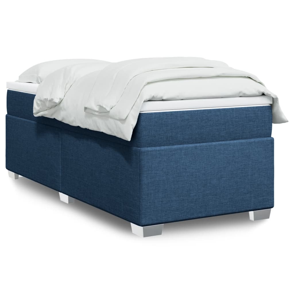 Sommier à lattes de lit avec matelas Bleu 90x190 cm Tissu - XIOS