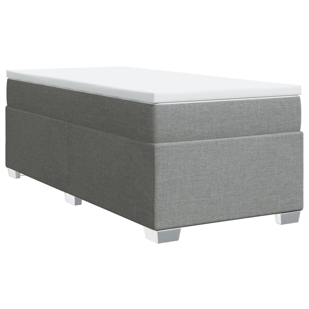 Sommier à lattes de lit avec matelas Gris clair 90x200 cm Tissu - XIOS