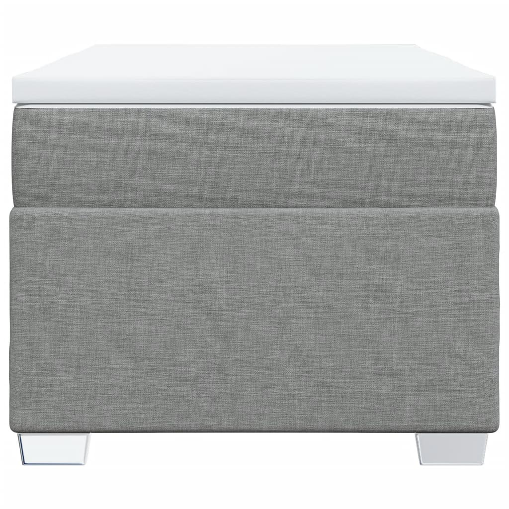 Sommier à lattes de lit avec matelas Gris clair 90x200 cm Tissu - XIOS