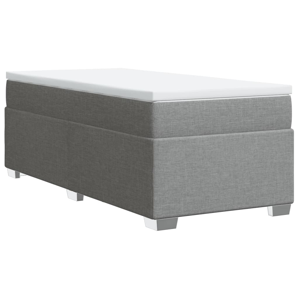 Sommier à lattes de lit avec matelas Gris clair 90x200 cm Tissu - XIOS