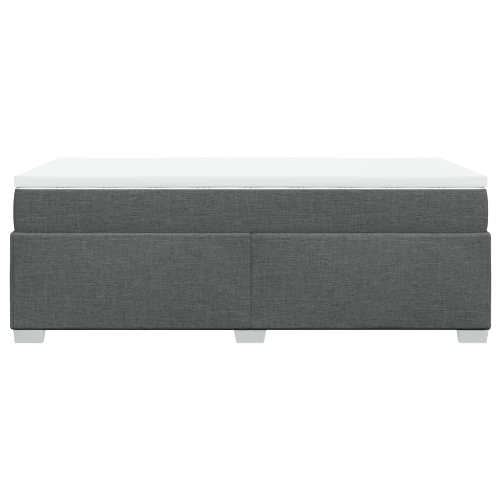Sommier à lattes de lit avec matelas Gris foncé 90x200 cm Tissu - XIOS