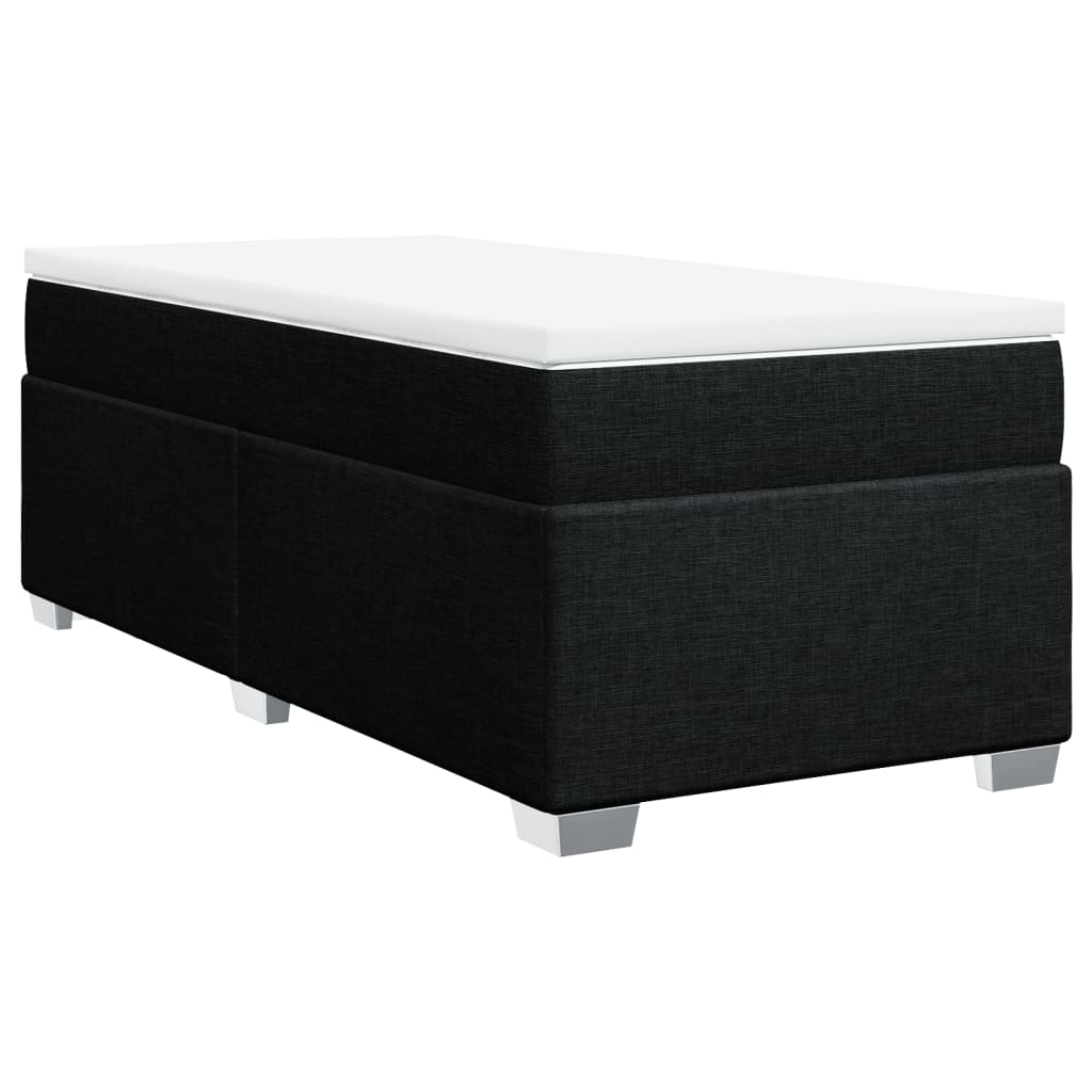 Sommier à lattes de lit avec matelas Noir 90x200 cm Tissu - XIOS