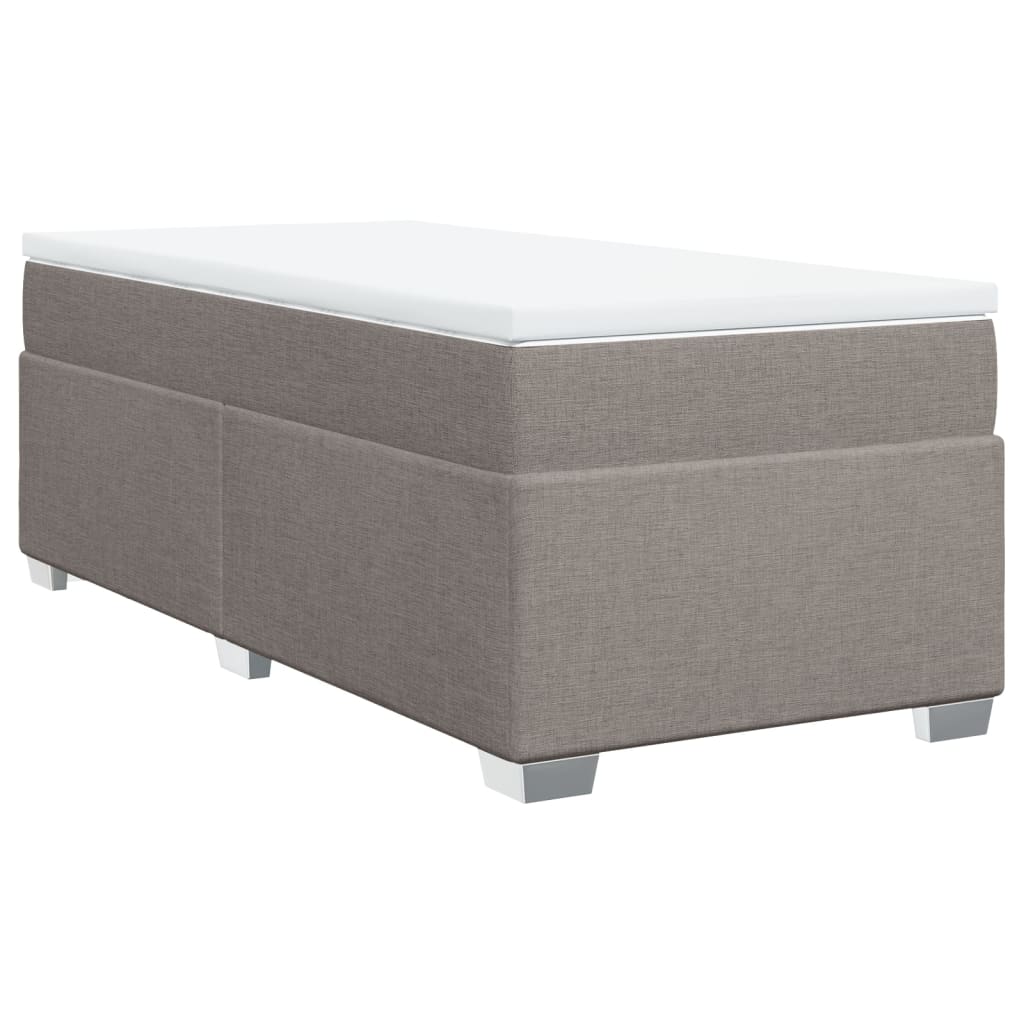 Sommier à lattes de lit avec matelas Taupe 90x200 cm Tissu - XIOS