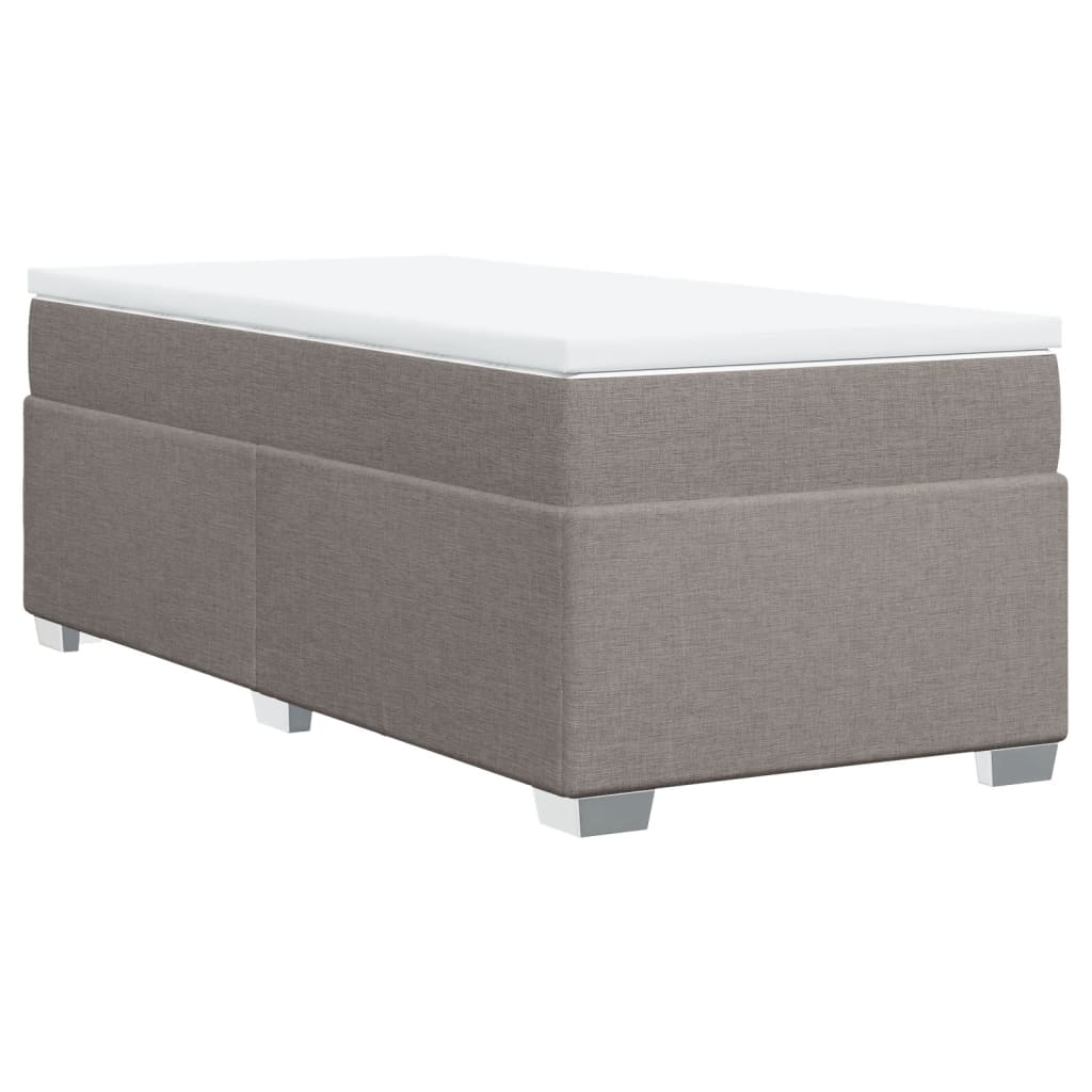 Sommier à lattes de lit avec matelas Taupe 90x200 cm Tissu - XIOS
