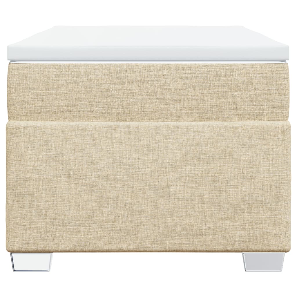 Sommier à lattes de lit avec matelas Crème 90x200 cm Tissu - XIOS