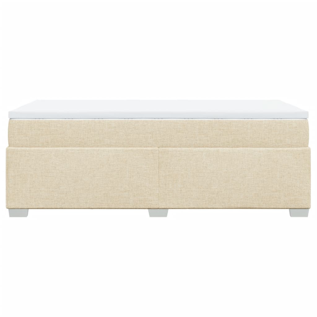 Sommier à lattes de lit avec matelas Crème 90x200 cm Tissu - XIOS