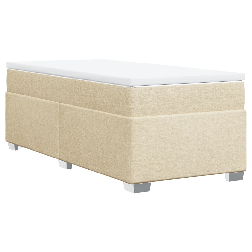 Sommier à lattes de lit avec matelas Crème 90x200 cm Tissu - XIOS