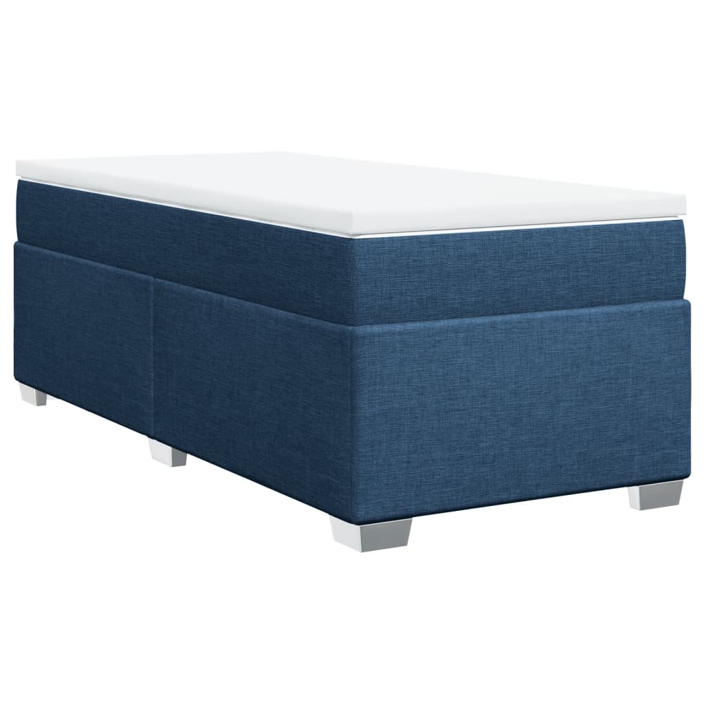 Sommier à lattes de lit avec matelas Bleu 90x200 cm Tissu - XIOS