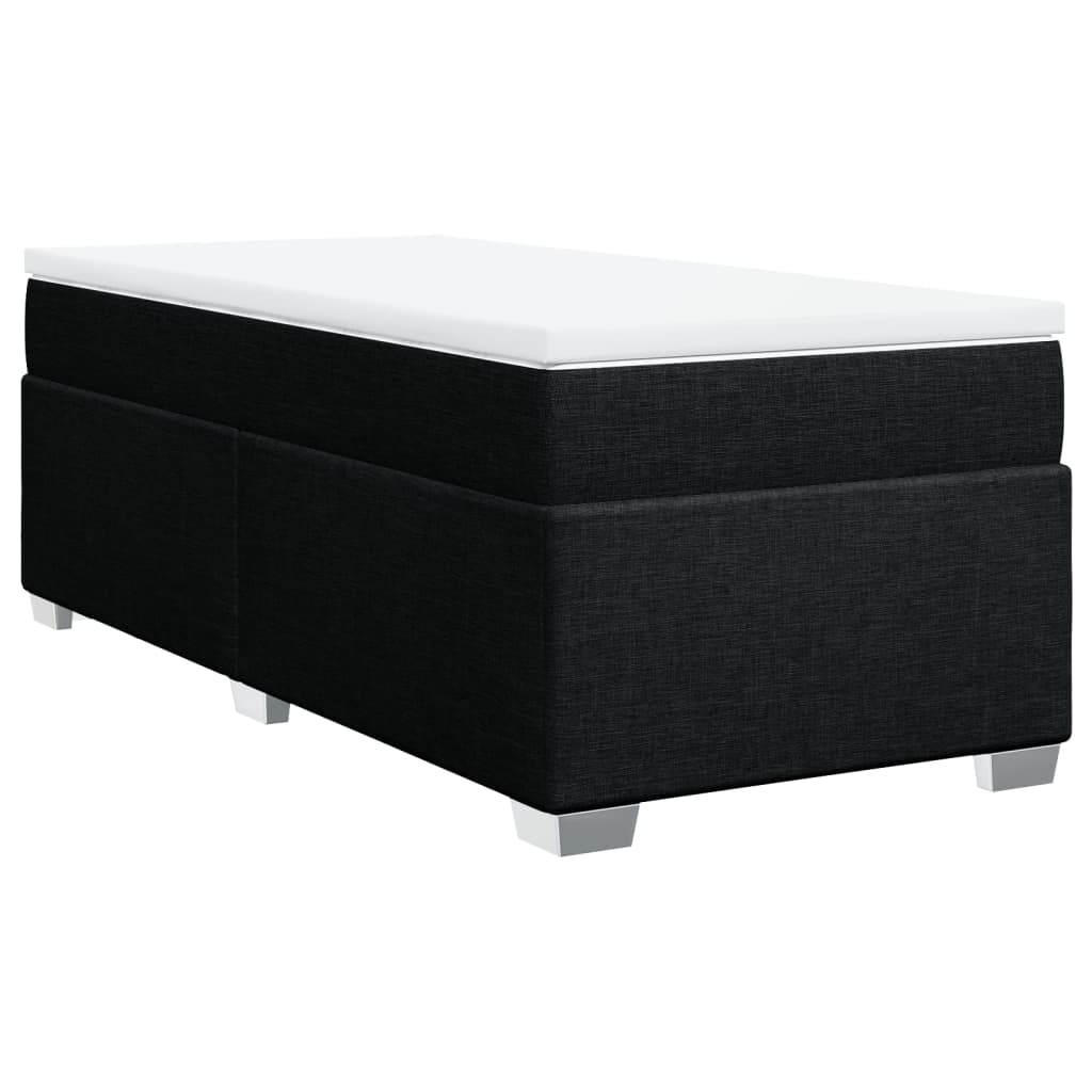 Sommier à lattes de lit avec matelas Noir 100x200 cm Tissu - XIOS