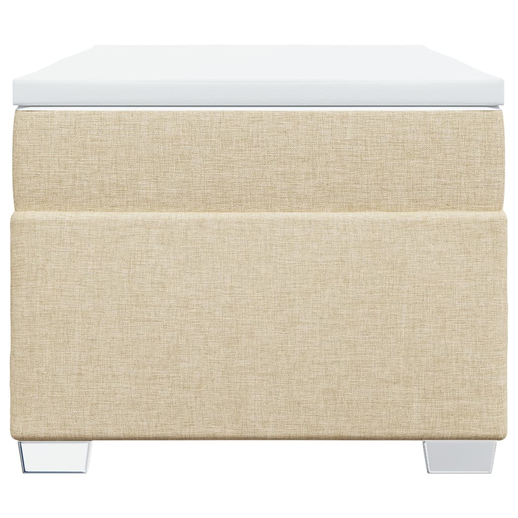 Sommier à lattes de lit avec matelas Crème 100x200 cm Tissu - XIOS