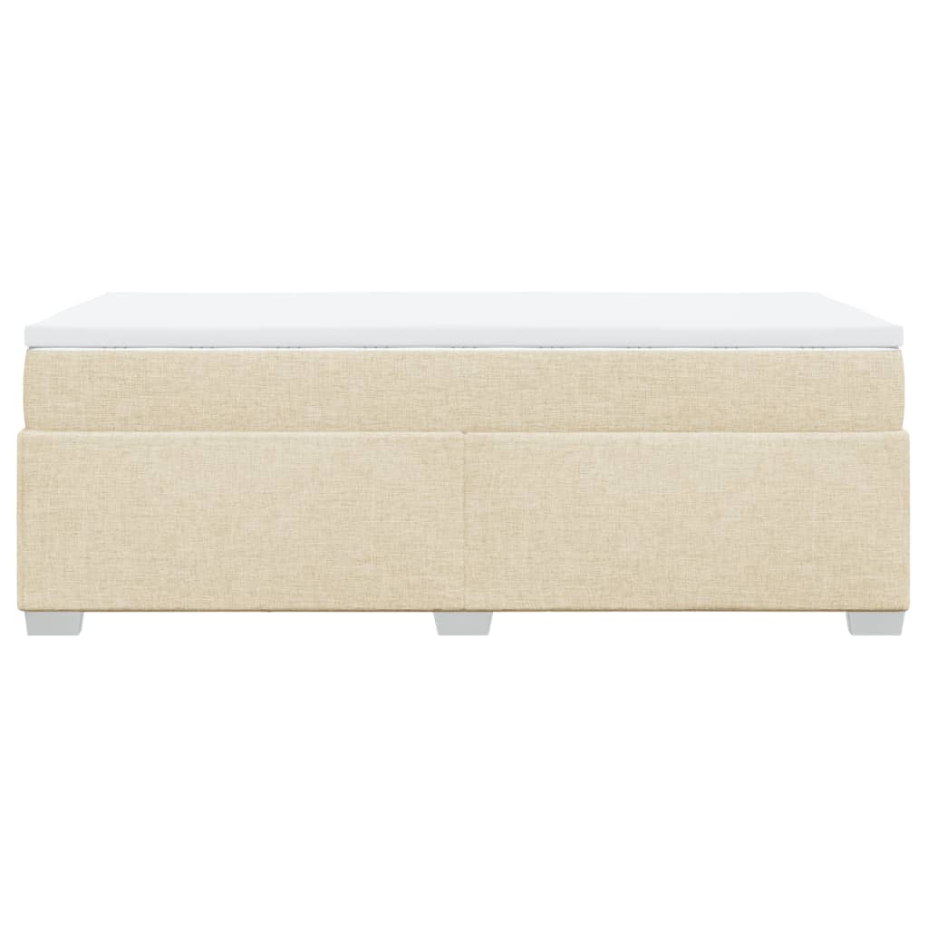Sommier à lattes de lit avec matelas Crème 100x200 cm Tissu - XIOS