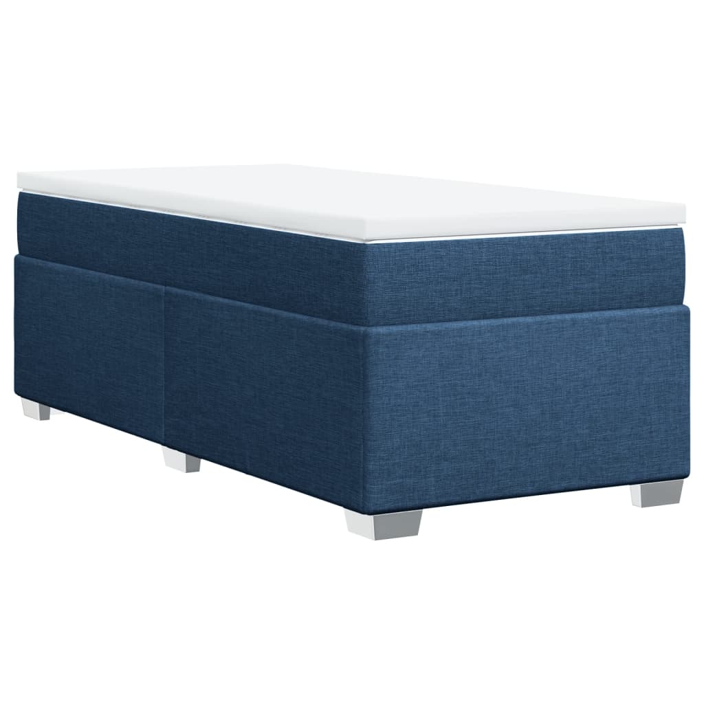 Sommier à lattes de lit avec matelas Bleu 100x200 cm Tissu - XIOS