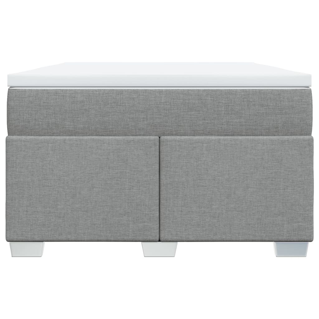 Sommier à lattes de lit et matelas gris clair 120x190 cm tissu - XIOS