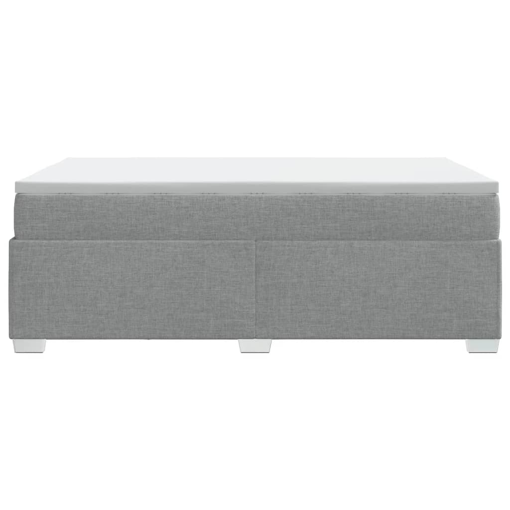 Sommier à lattes de lit et matelas gris clair 120x190 cm tissu - XIOS