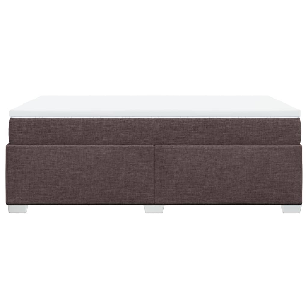 Sommier à lattes de lit et matelas marron foncé 120x190cm tissu - XIOS