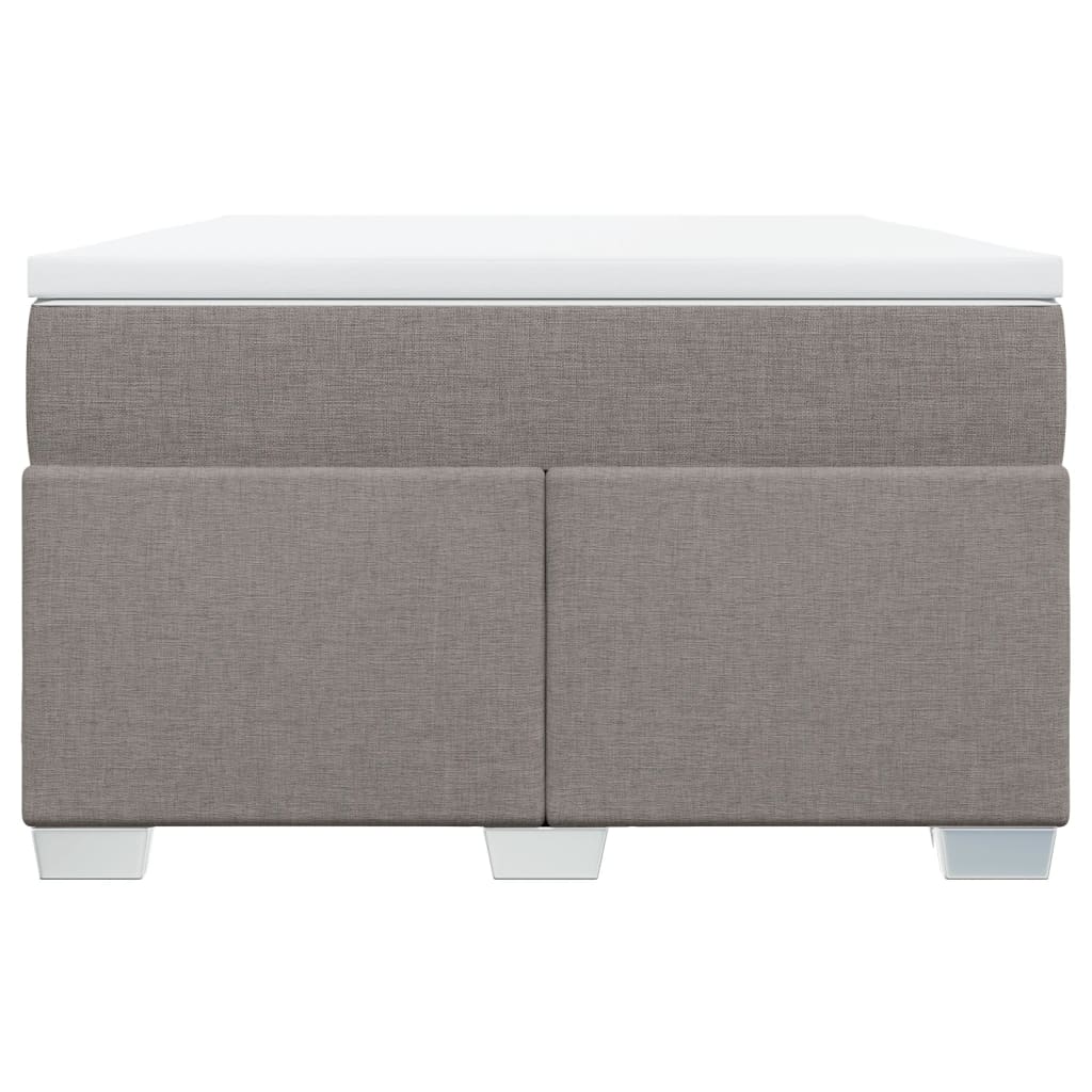 Sommier à lattes de lit avec matelas taupe 120x190 cm tissu - XIOS