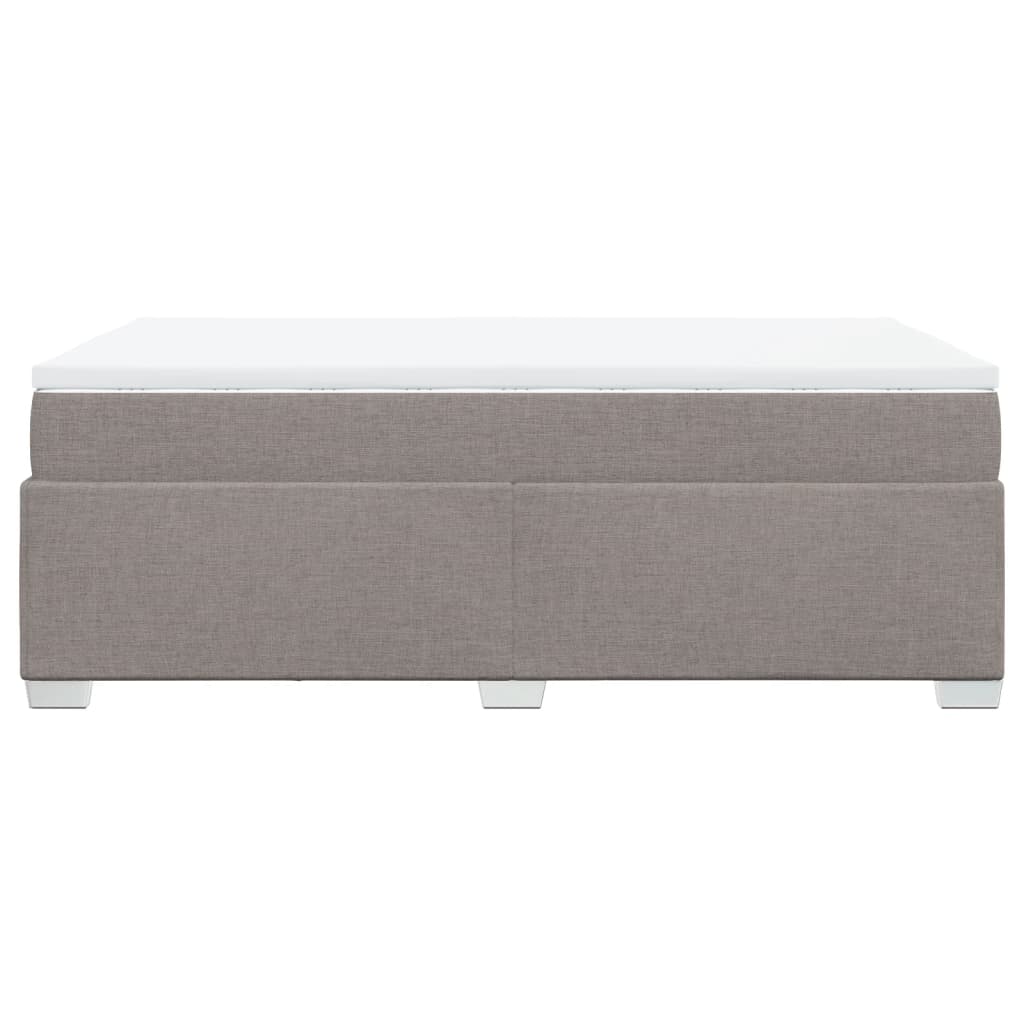 Sommier à lattes de lit avec matelas taupe 120x190 cm tissu - XIOS