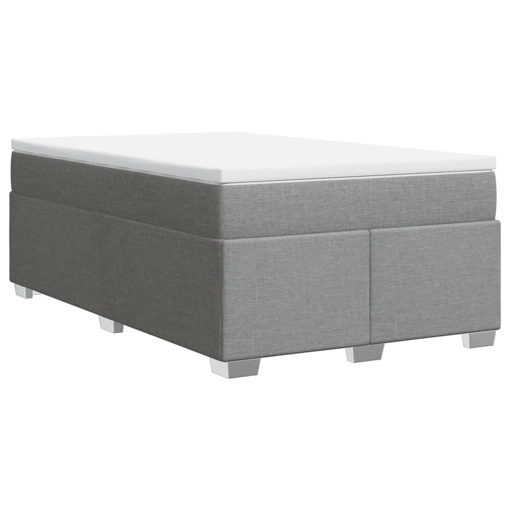 Sommier à lattes de lit avec matelas Gris clair 120x200cm Tissu - XIOS