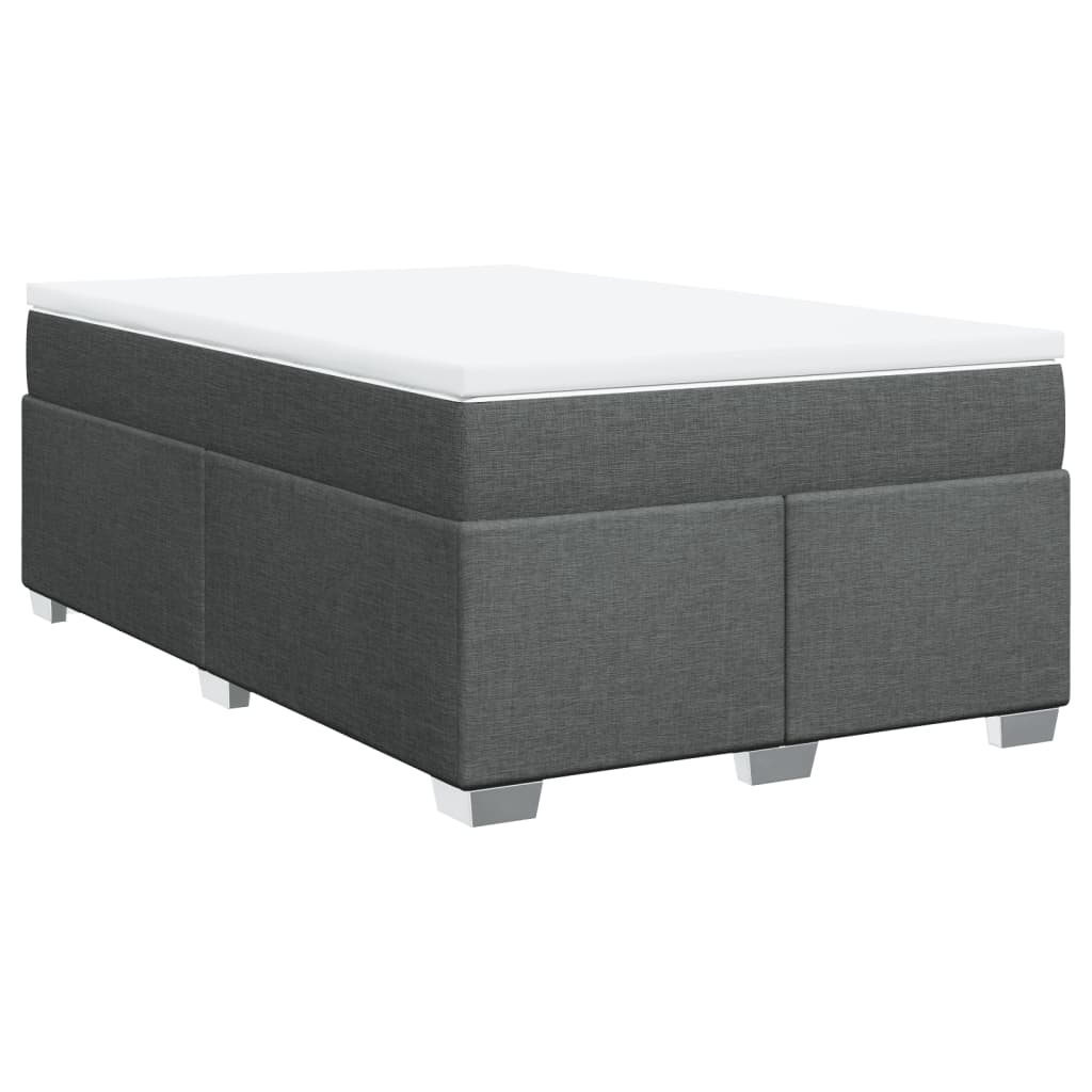 Sommier à lattes de lit avec matelas Gris foncé 120x200cm Tissu - XIOS