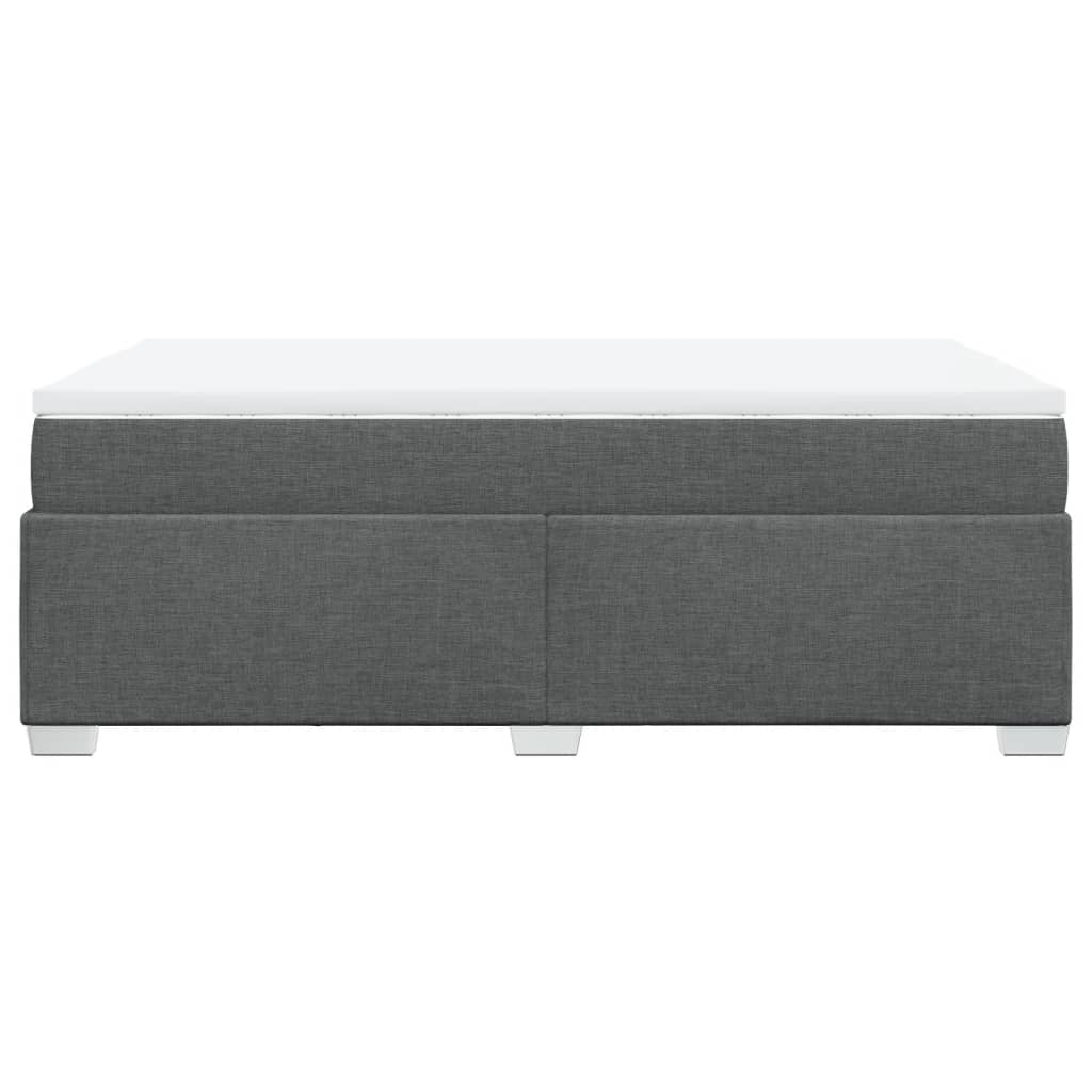 Sommier à lattes de lit avec matelas Gris foncé 120x200cm Tissu - XIOS