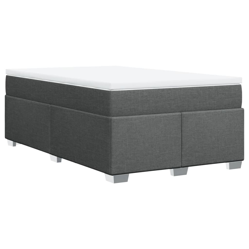 Sommier à lattes de lit avec matelas Gris foncé 120x200cm Tissu - XIOS