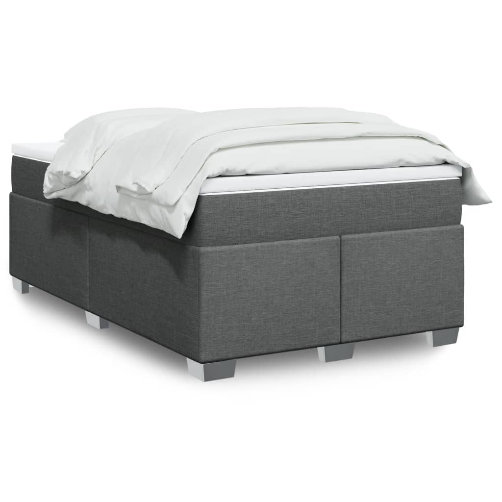 Sommier à lattes de lit avec matelas Gris foncé 120x200cm Tissu - XIOS